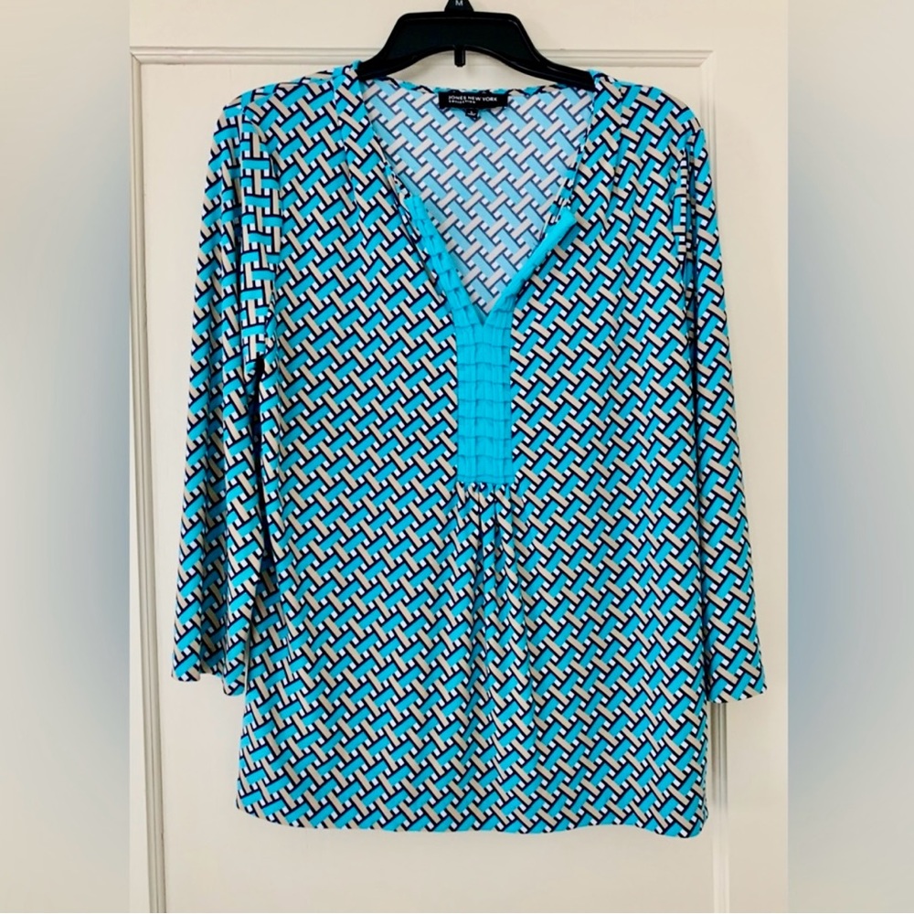 JONES NEW YORK Geometric Blouse size L